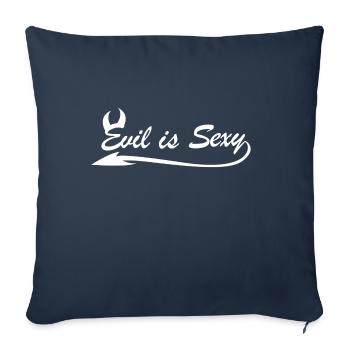 Le mal est sexy - Housse de coussin décorative 45 x 45 cm - bleu marine - Devant