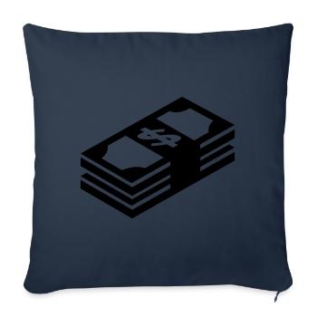 Money Money silhouette - Sofa pillowcase 17,3'' x 17,3'' (45 x 45 cm) - navy - Front