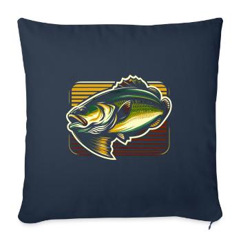 Bass Fish - Sofa pillowcase 17,3'' x 17,3'' (45 x 45 cm) - navy - Front