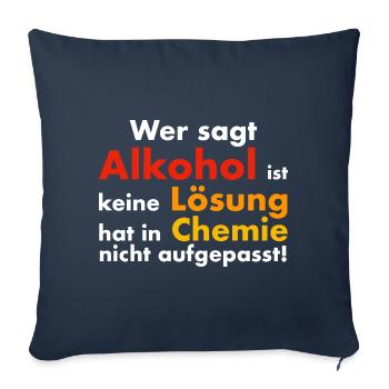 Chemie shirt Alkohol - Sofakissenbezug 45 x 45 cm - Navy - Vorne