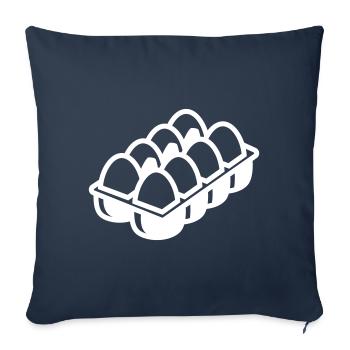 Symbole des œufs - Housse de coussin décorative 45 x 45 cm - bleu marine - Devant