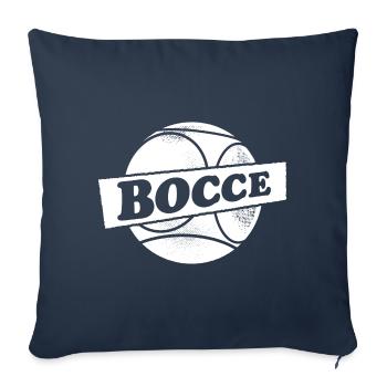 Boule de pétanque avec Jack Bocci Jeu de pétanque - Housse de coussin décorative 45 x 45 cm - bleu marine - Devant