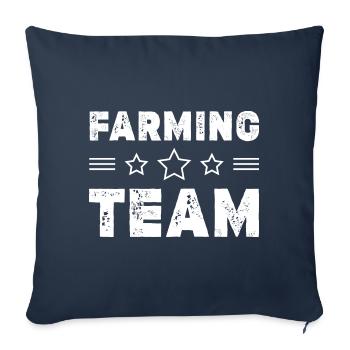 Équipe agricole - Housse de coussin décorative 45 x 45 cm - bleu marine - Devant