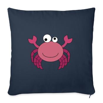 Funny crab | Krabbi | Crab - Sofa pillowcase 17,3'' x 17,3'' (45 x 45 cm) - navy - Front