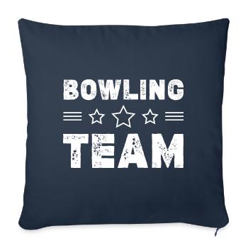 Équipe de bowling - Housse de coussin décorative 45 x 45 cm - bleu marine - Devant