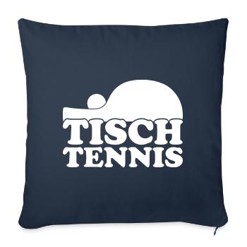 Aufschlag Tischtennisball Tischtennisspieler - Sofakissenbezug 45 x 45 cm - Navy - Vorne