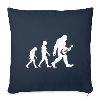 Gift for dulcimer lover - Sofa pillowcase 17,3'' x 17,3'' (45 x 45 cm) - navy - Front