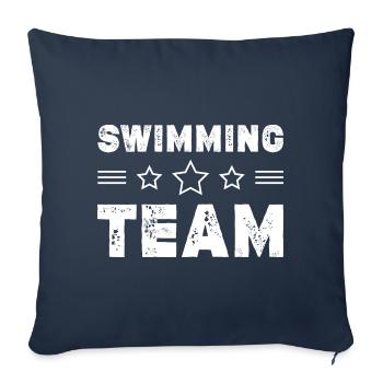 Swimming Team - Sofa pillowcase 17,3'' x 17,3'' (45 x 45 cm) - navy - Front