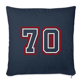 70 Zahl nummer - Sofakissenbezug 45 x 45 cm - Navy - Vorne
