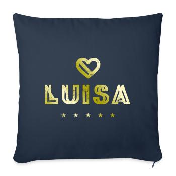 Luisa Herz - Sofakissenbezug 45 x 45 cm - Navy - Vorne
