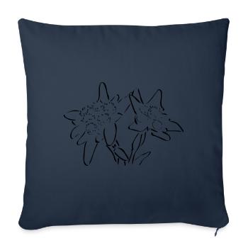 Edelweiß - Sofakissenbezug 45 x 45 cm - Navy - Vorne