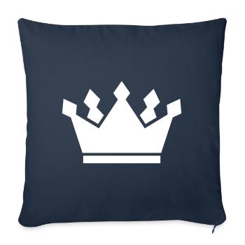 Crown symbol icon - Sofa pillowcase 17,3'' x 17,3'' (45 x 45 cm) - navy - Front