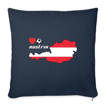 Liebe Fussball Austria - Sofakissenbezug 45 x 45 cm - Navy - Vorne
