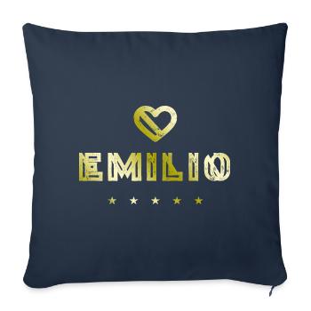 Emilio Heart - Sofa pillowcase 17,3'' x 17,3'' (45 x 45 cm) - navy - Front