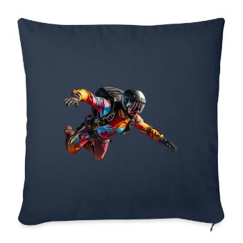 Le parachutisme est un sport extrême - Housse de coussin décorative 45 x 45 cm - bleu marine - Devant