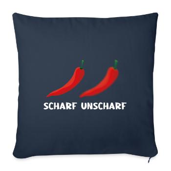 Scharf und unscharf, Fotografen Design witzig. - Sofakissenbezug 45 x 45 cm - Navy - Vorne