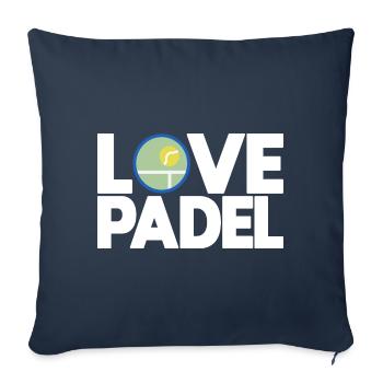 Padel - Geschenk für Padel-Liebhaber - Sofakissenbezug 45 x 45 cm - Navy - Vorne
