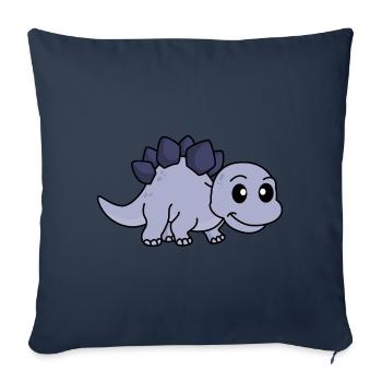 Dinosaur stegosaurus Comic - Sofa pillowcase 17,3'' x 17,3'' (45 x 45 cm) - navy - Front