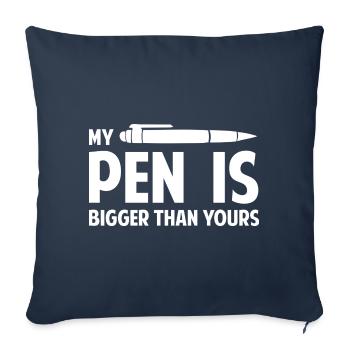 Mein Stift ist größer als deiner - Sofakissenbezug 45 x 45 cm - Navy - Vorne