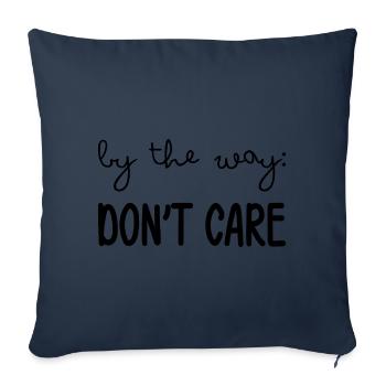 AU FAIT, JE M’EN FICHE - Housse de coussin décorative 45 x 45 cm - bleu marine - Devant