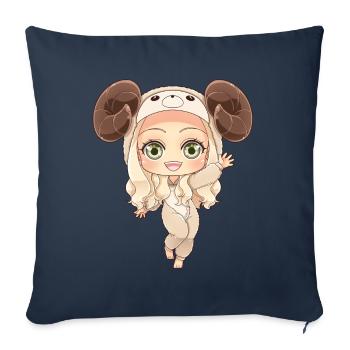 MOSBIES cadeau horoscope zodiacal Bélier - Housse de coussin décorative 45 x 45 cm - bleu marine - Devant