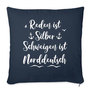 Norddeutsch Norddeutschland lustiger Spruch - Sofakissenbezug 45 x 45 cm - Navy - Vorne