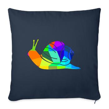 Snail Rainbow Animals Polygon - Sofa pillowcase 17,3'' x 17,3'' (45 x 45 cm) - navy - Front
