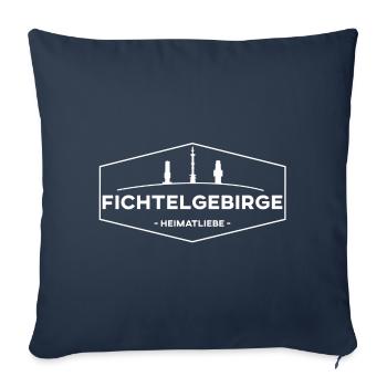 3 Türme Kornberg Ochsenkopf und Schneeberg - Sofakissenbezug 45 x 45 cm - Navy - Vorne