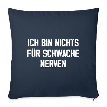 Bold sayings: I am not for the faint of heart - Sofa pillowcase 17,3'' x 17,3'' (45 x 45 cm) - navy - Front