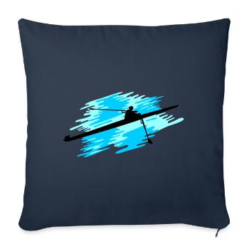 Rudern 1er, Einer Rudern Frau - Sofakissenbezug 45 x 45 cm - Navy - Vorne
