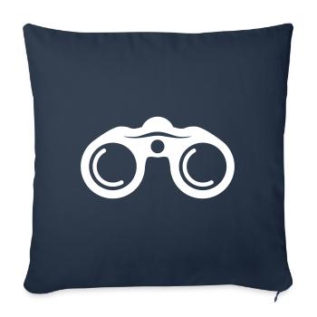 Binoculars Icon - Sofa pillowcase 17,3'' x 17,3'' (45 x 45 cm) - navy - Front