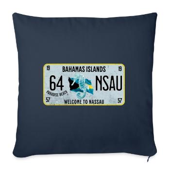Welcome to Nassau Bahamas - Housse de coussin décorative 45 x 45 cm - bleu marine - Devant