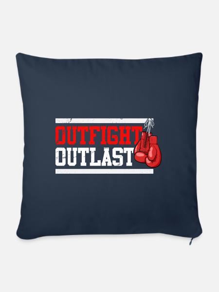 Outfight Outlast Boxing - Sofakissenbezug 45 x 45 cm - Navy