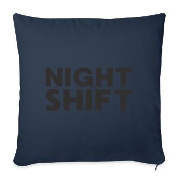 ÉQUIPE DE NUIT - Housse de coussin décorative 45 x 45 cm - bleu marine - Devant