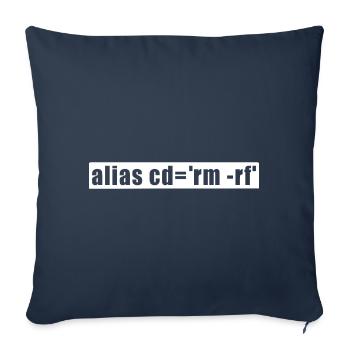 Funny Programmer Computer Scientist Nerd IT Shirt - Sofa pillowcase 17,3'' x 17,3'' (45 x 45 cm) - navy - Front