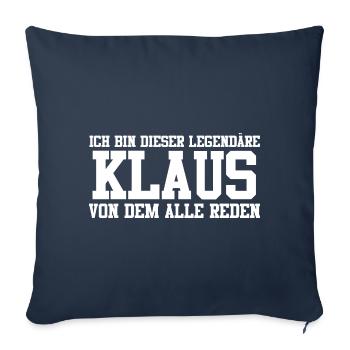 Klaus Name Design - Sofakissenbezug 45 x 45 cm - Navy - Vorne