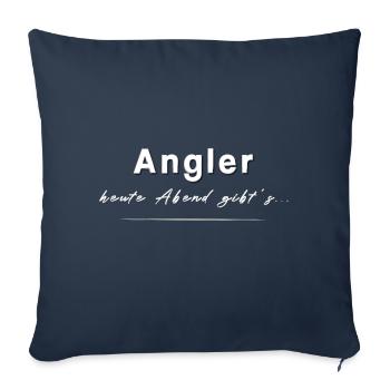 Fishing anglers - Sofa pillowcase 17,3'' x 17,3'' (45 x 45 cm) - navy - Front