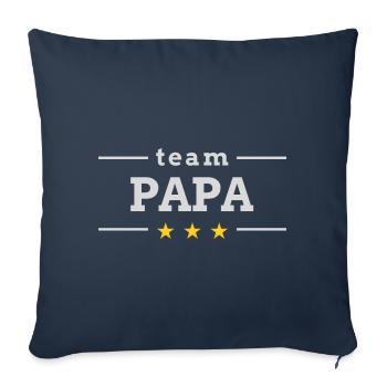 Team Papa Vatertag Geschenk - Sofakissenbezug 45 x 45 cm - Navy - Vorne