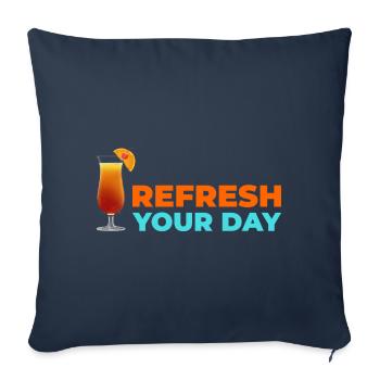 Refresh your day! - Sofa pillowcase 17,3'' x 17,3'' (45 x 45 cm) - navy - Front