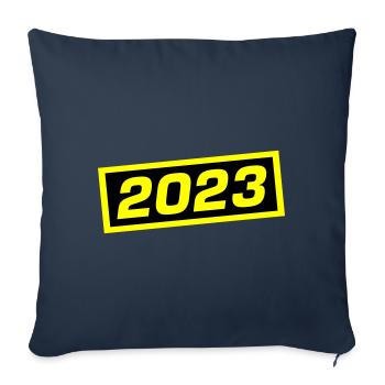 2023 year - Sofa pillowcase 17,3'' x 17,3'' (45 x 45 cm) - navy - Front