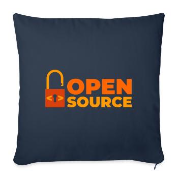 Libre - Housse de coussin décorative 45 x 45 cm - bleu marine - Devant
