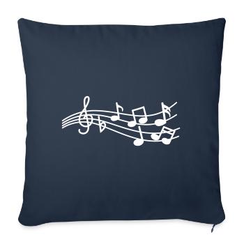 Musical notes sign - Sofa pillowcase 17,3'' x 17,3'' (45 x 45 cm) - navy - Front