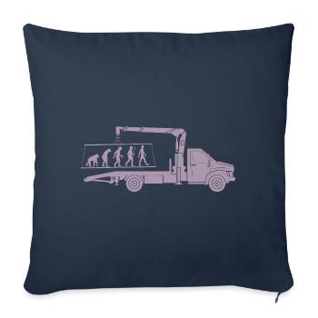 Tow Truck Evolution Silhouette Minimalist - Sofa pillowcase 17,3'' x 17,3'' (45 x 45 cm) - navy - Front