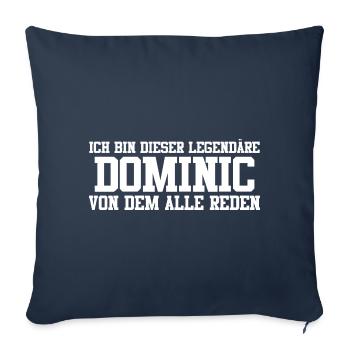Dominic Name Design - Sofakissenbezug 45 x 45 cm - Navy - Vorne