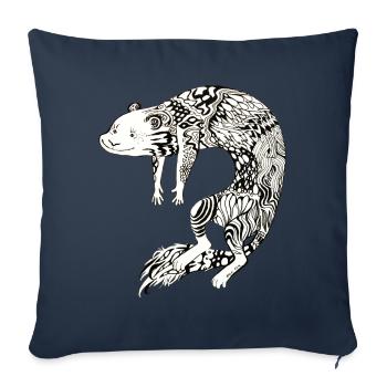 Zufriedenes Frettchen - Sofakissenbezug 45 x 45 cm - Navy - Vorne