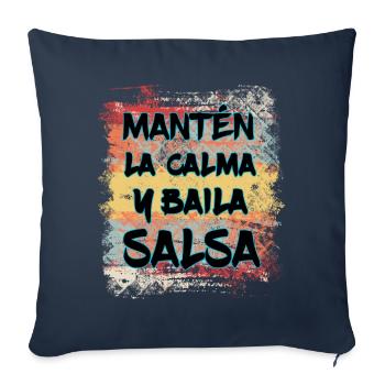 Dance Salsa - Salsa Tanz Geschenk - Sofakissenbezug 45 x 45 cm - Navy - Vorne