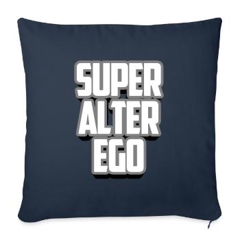 Super alter ego | Les couleurs peuvent être changées - Housse de coussin décorative 45 x 45 cm - bleu marine - Devant