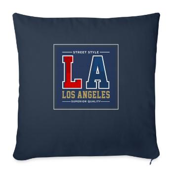 Los Angeles - Housse de coussin décorative 45 x 45 cm - bleu marine - Devant