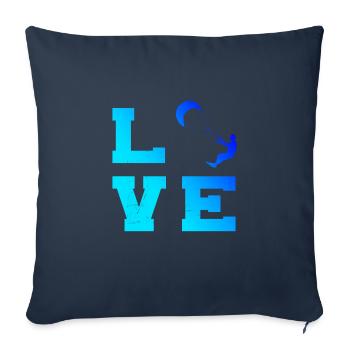 Women's Kiting Kitesurfing Kitesurf Men's Kite - Sofa pillowcase 17,3'' x 17,3'' (45 x 45 cm) - navy - Front