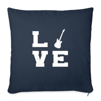 Guitariste Guitariste Guitariste Guitare Femmes Hommes - Housse de coussin décorative 45 x 45 cm - bleu marine - Devant